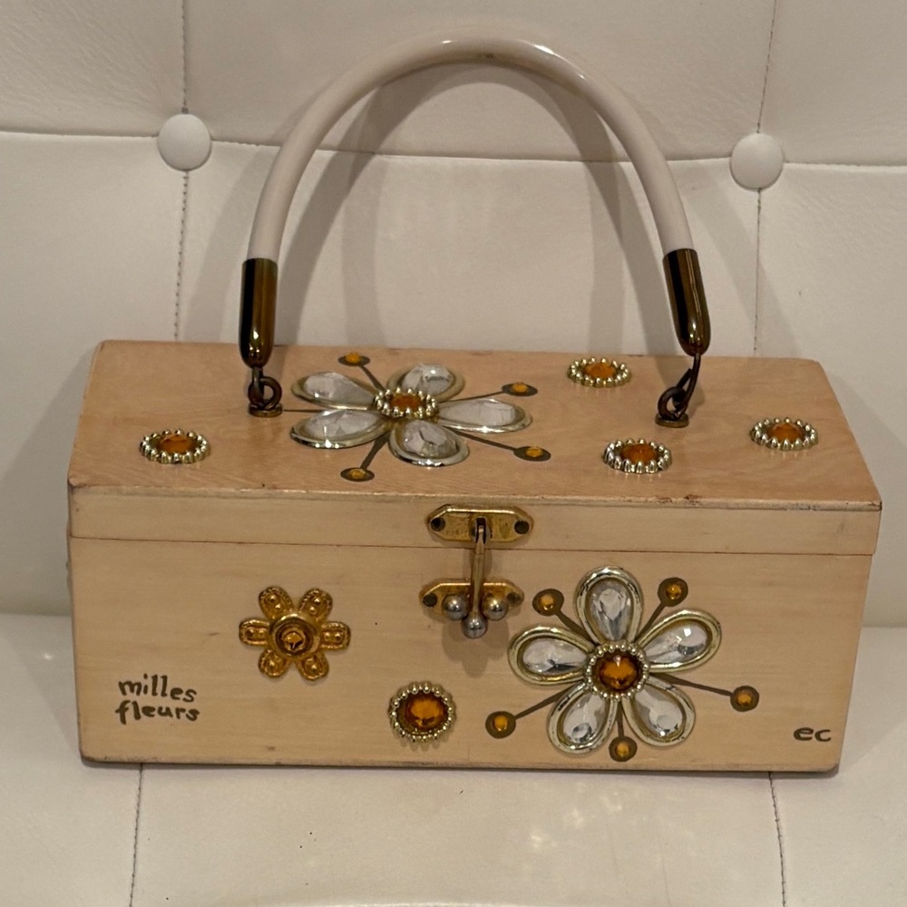 Enid Collins Vintage Collins of Texas Milles Fleurs Box Bag Collectible EUC